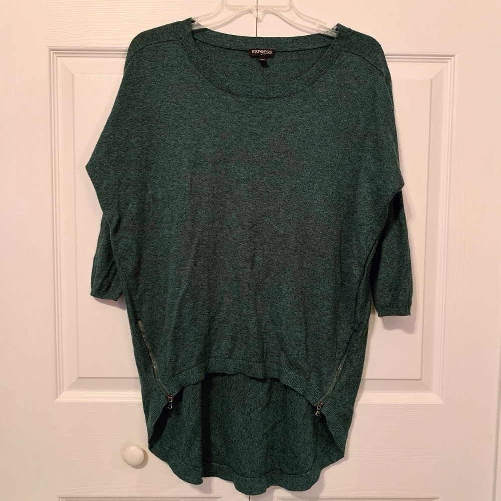 Express Oversized Boyfriend Zipper Sweater